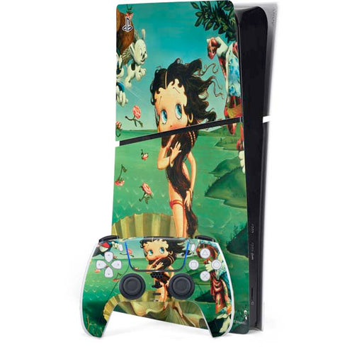 Betty Boop At Sea PS5 Slim Digital Edition Console Skin